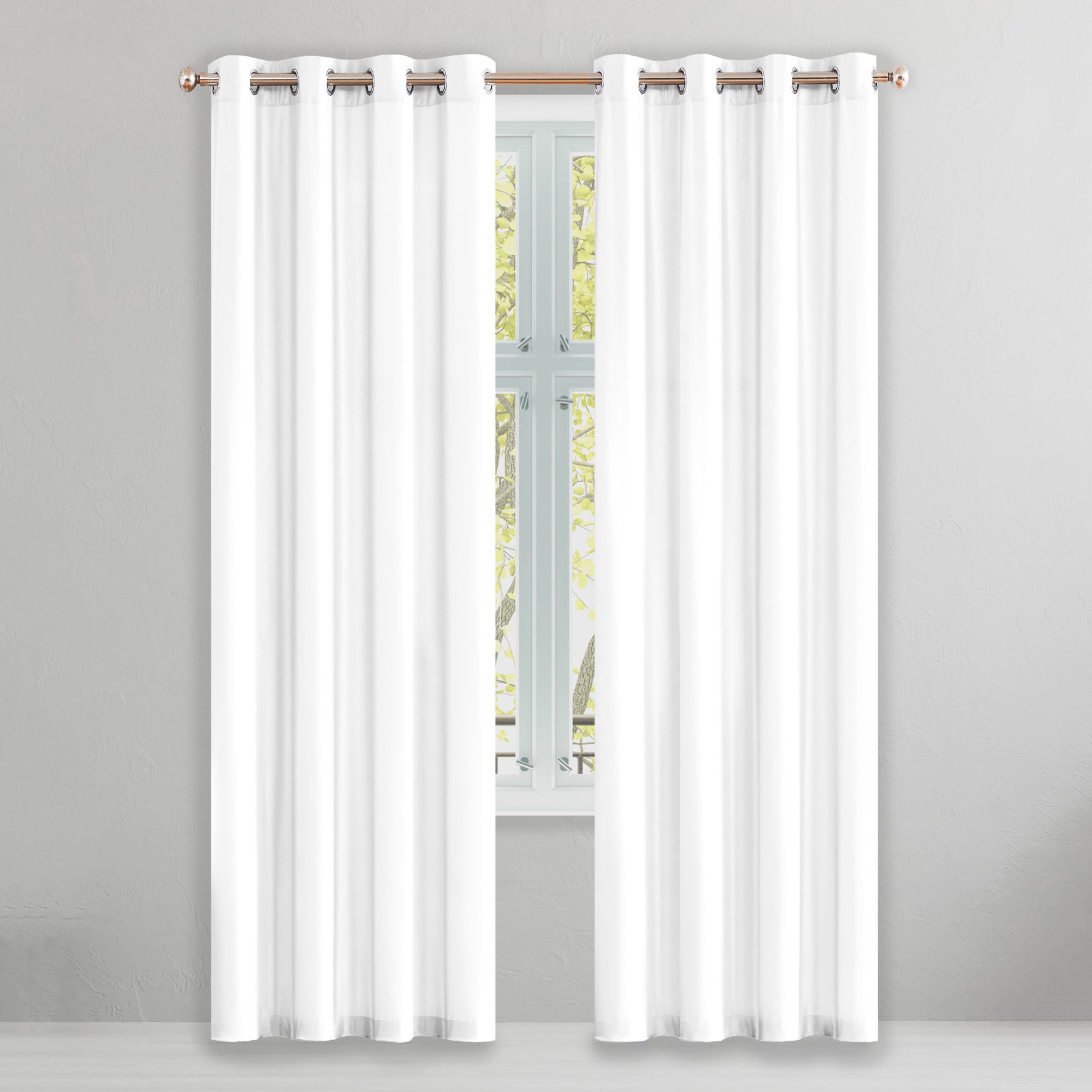 2-Piece Set: Solid Blackout Thermal Window Curtain Pair Panel